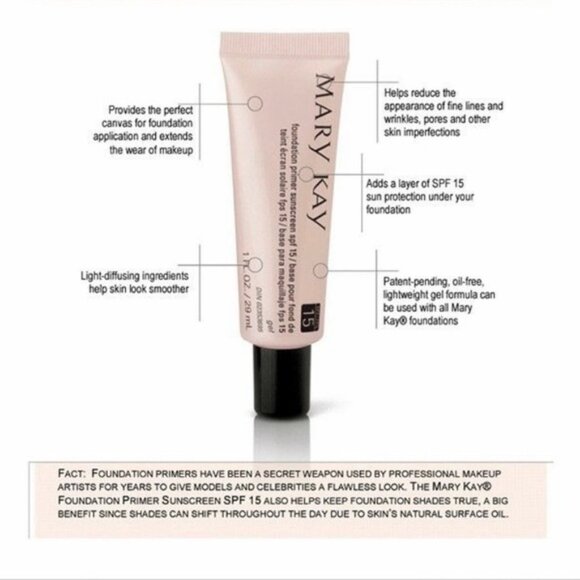 Foundation Primer Sunscreen SPF 15 - Mary Kay Exclusive - Picture 2 of 7